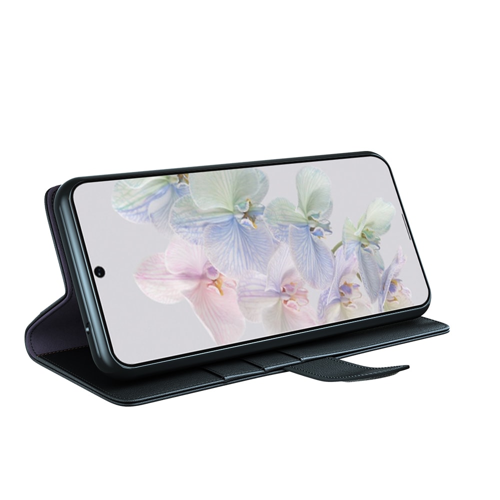 Google Pixel 7 Pro Plånboksfodral i Äkta Läder, Svart