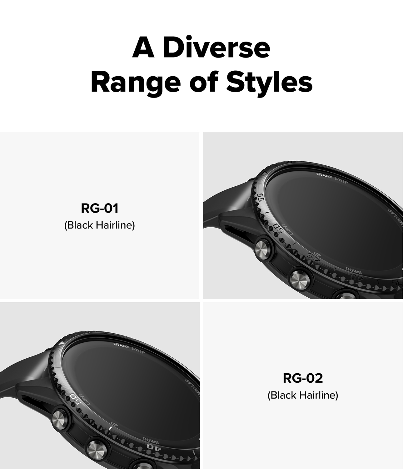 Garmin Forerunner 970 Skyddsram - Bezel Styling Svart