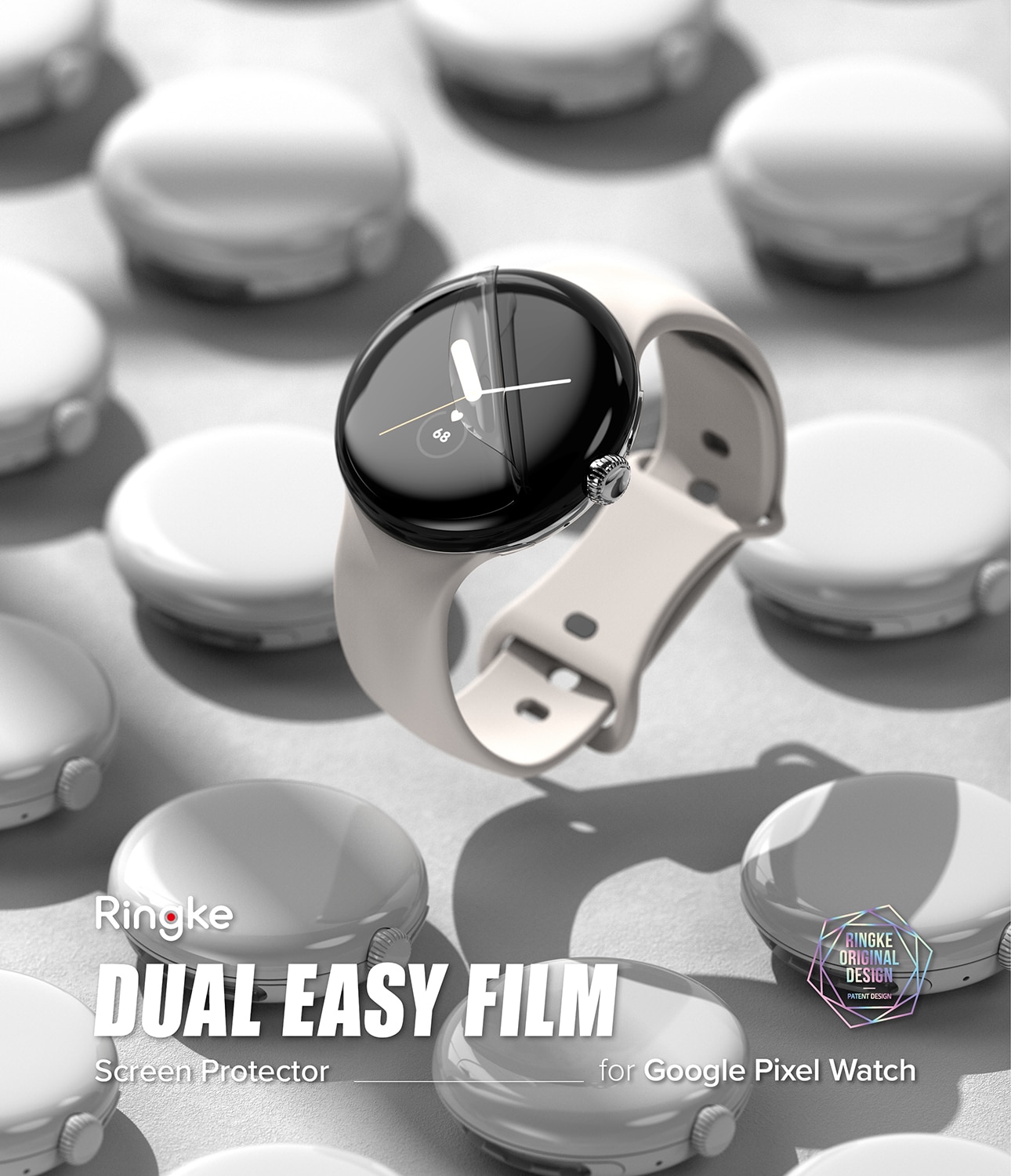 Google Pixel Watch Skärmskydd skyddsfilm - Dual Easy (3-pack)