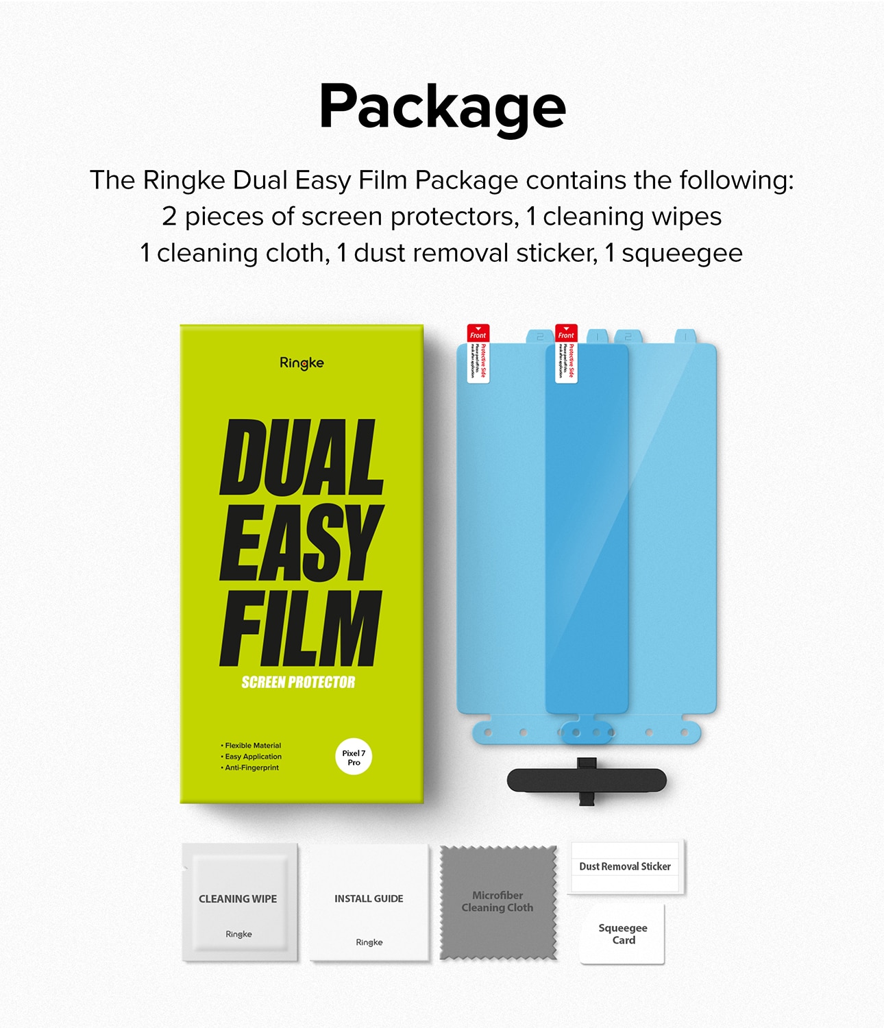 Google Pixel 7 Pro Skärmskydd skyddsfilm - Dual Easy (2-pack)