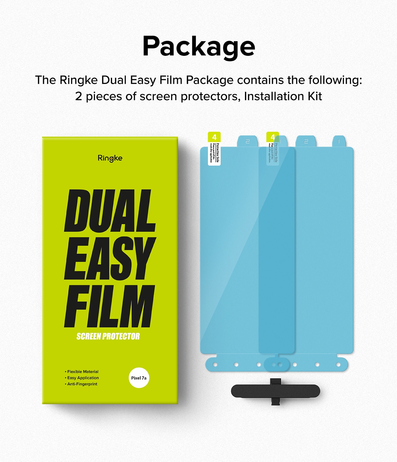 Google Pixel 7a Skärmskydd skyddsfilm - Dual Easy (2-pack)