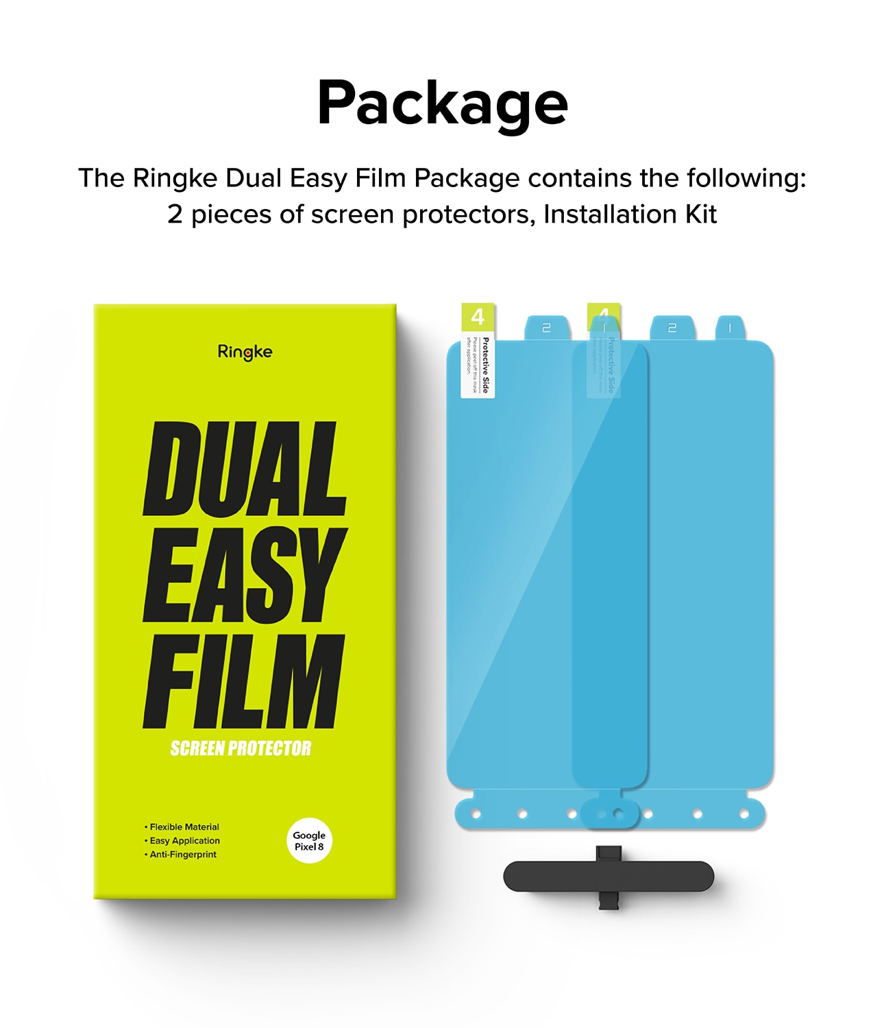 Google Pixel 8 Skärmskydd skyddsfilm - Dual Easy (2-pack)