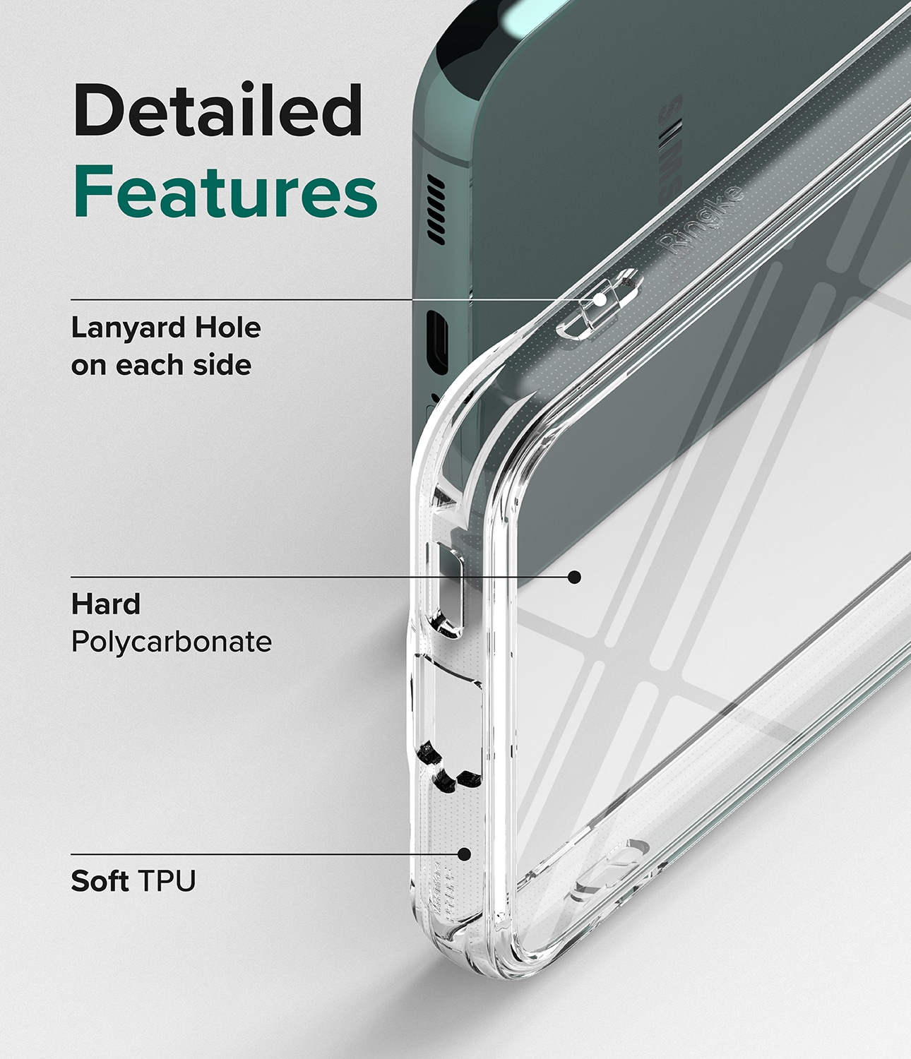 Samsung Galaxy S22 Plus Fusion skal, genomskinlig