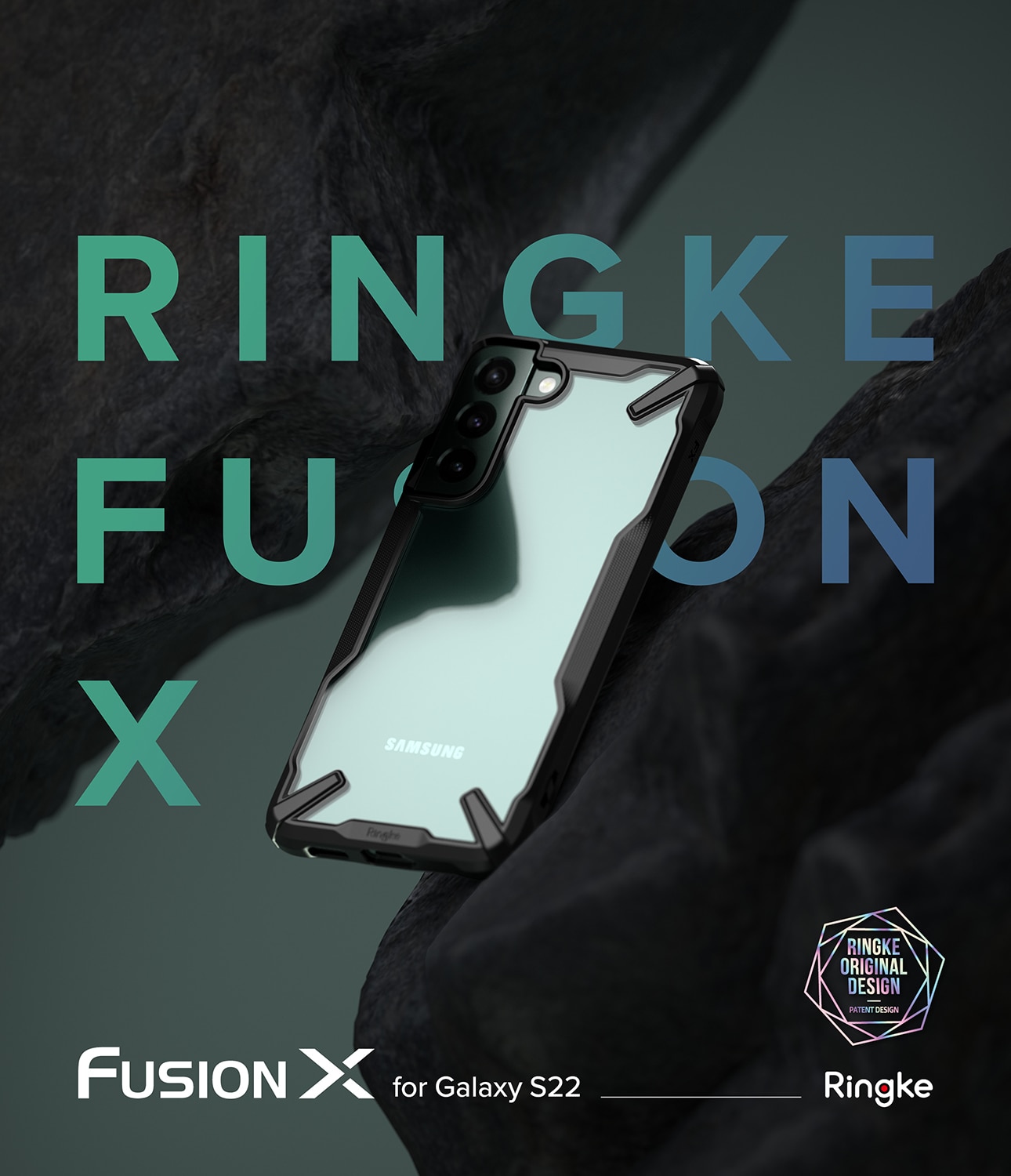 Samsung Galaxy S22 Plus Fusion X Skal, svart/genomskinlig