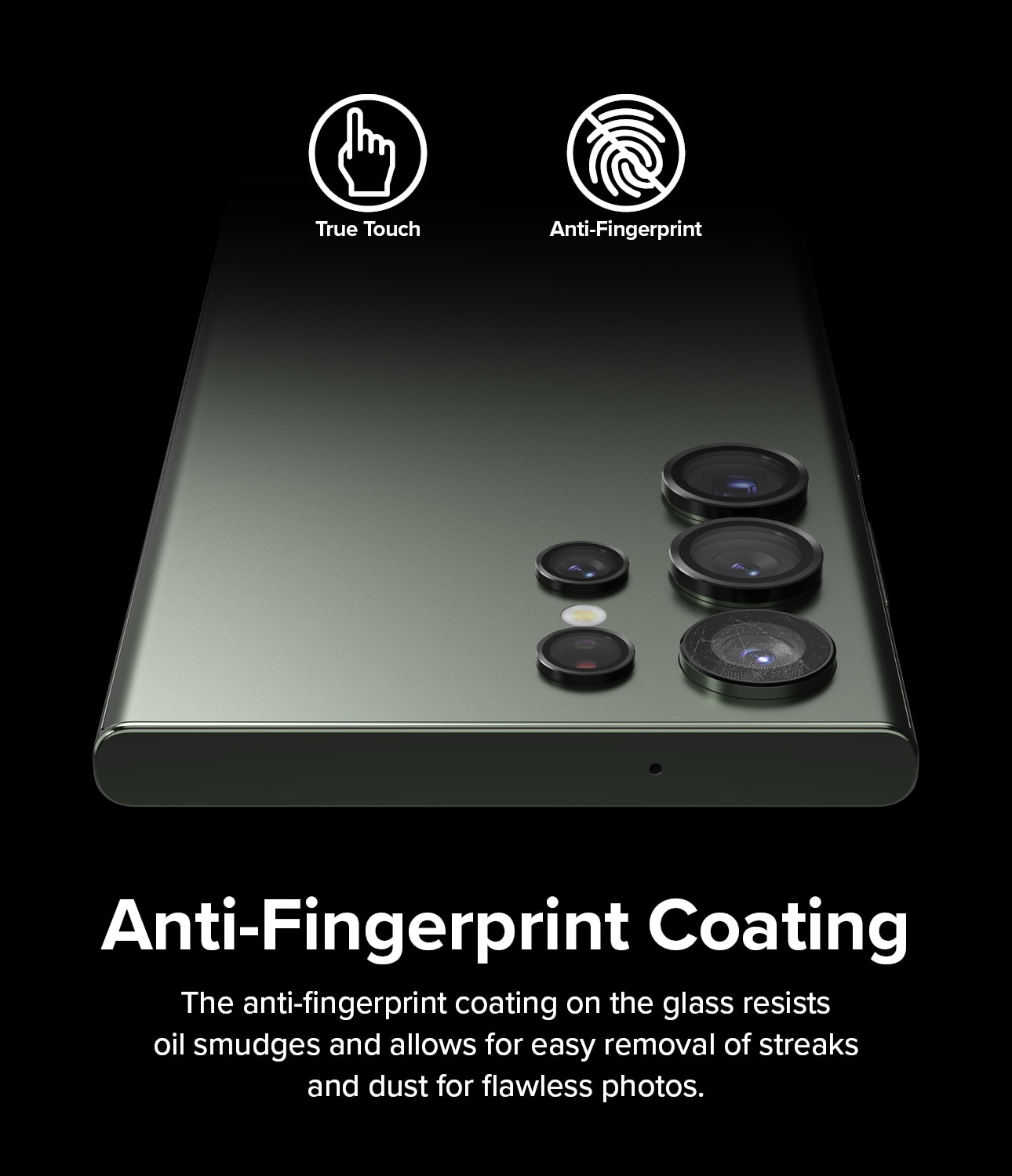 Samsung Galaxy S23 Ultra Linsskydd med aluminiumram, svart