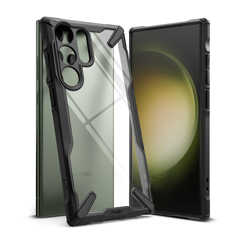 Samsung Galaxy S23 Ultra Fusion X Skal, svart/genomskinlig