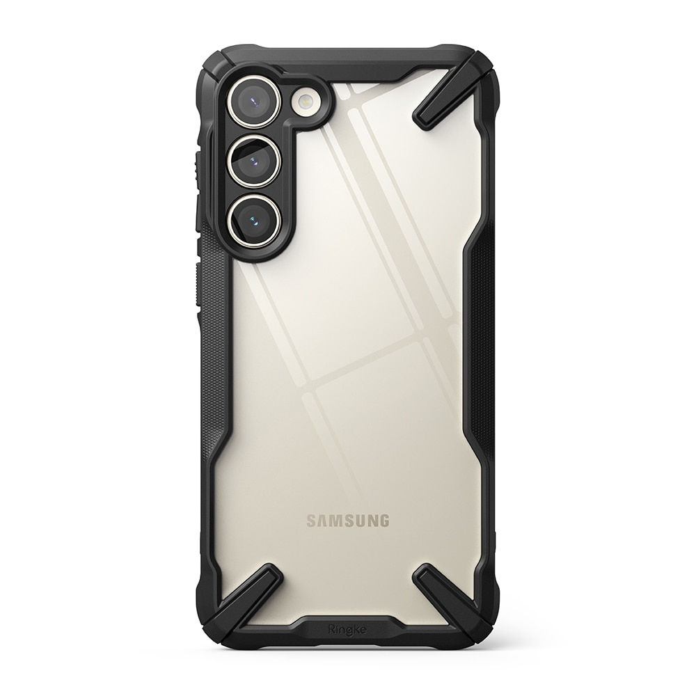 Samsung Galaxy S23 Fusion X Skal, svart/genomskinlig