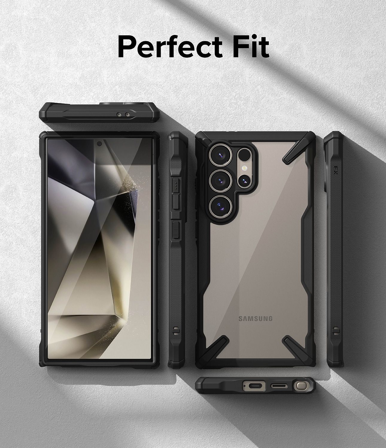 Samsung Galaxy S24 Ultra Fusion X Skal, Svart