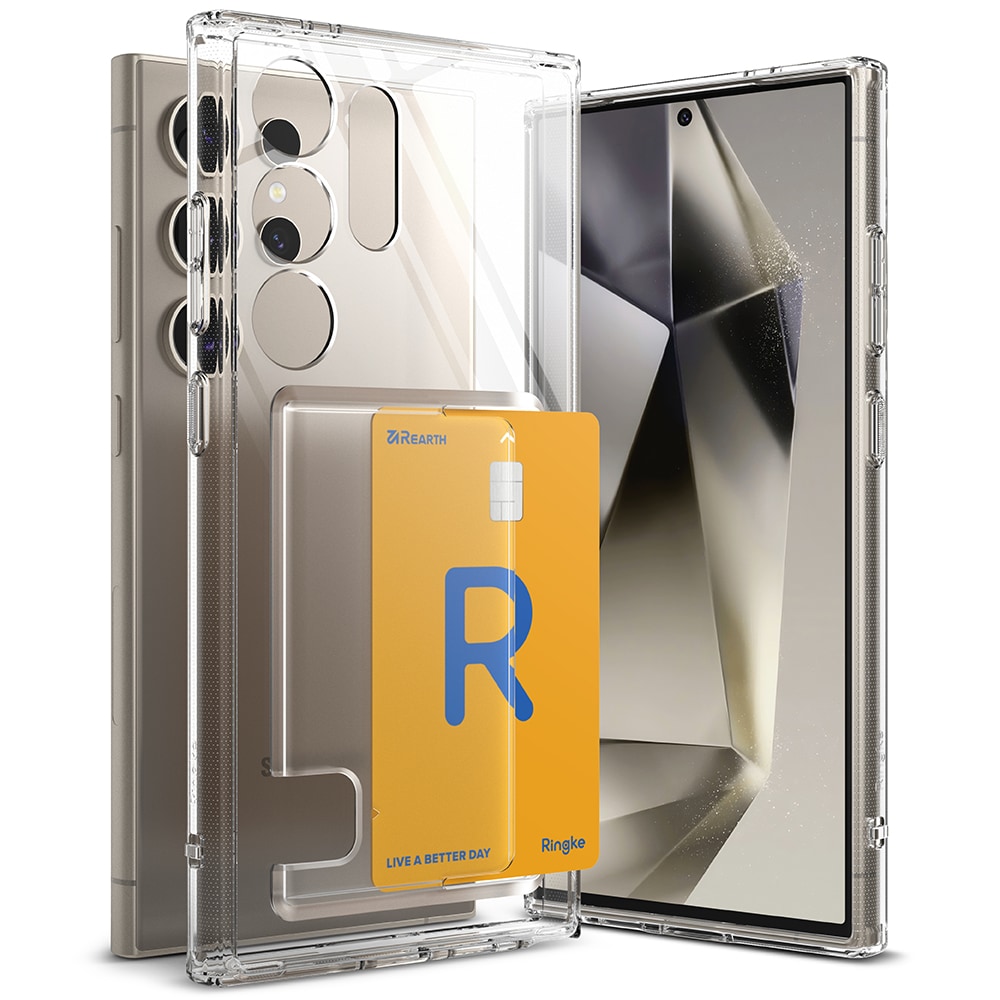 Samsung Galaxy S24 Ultra Fusion Skal med kortfack, Genomskinlig