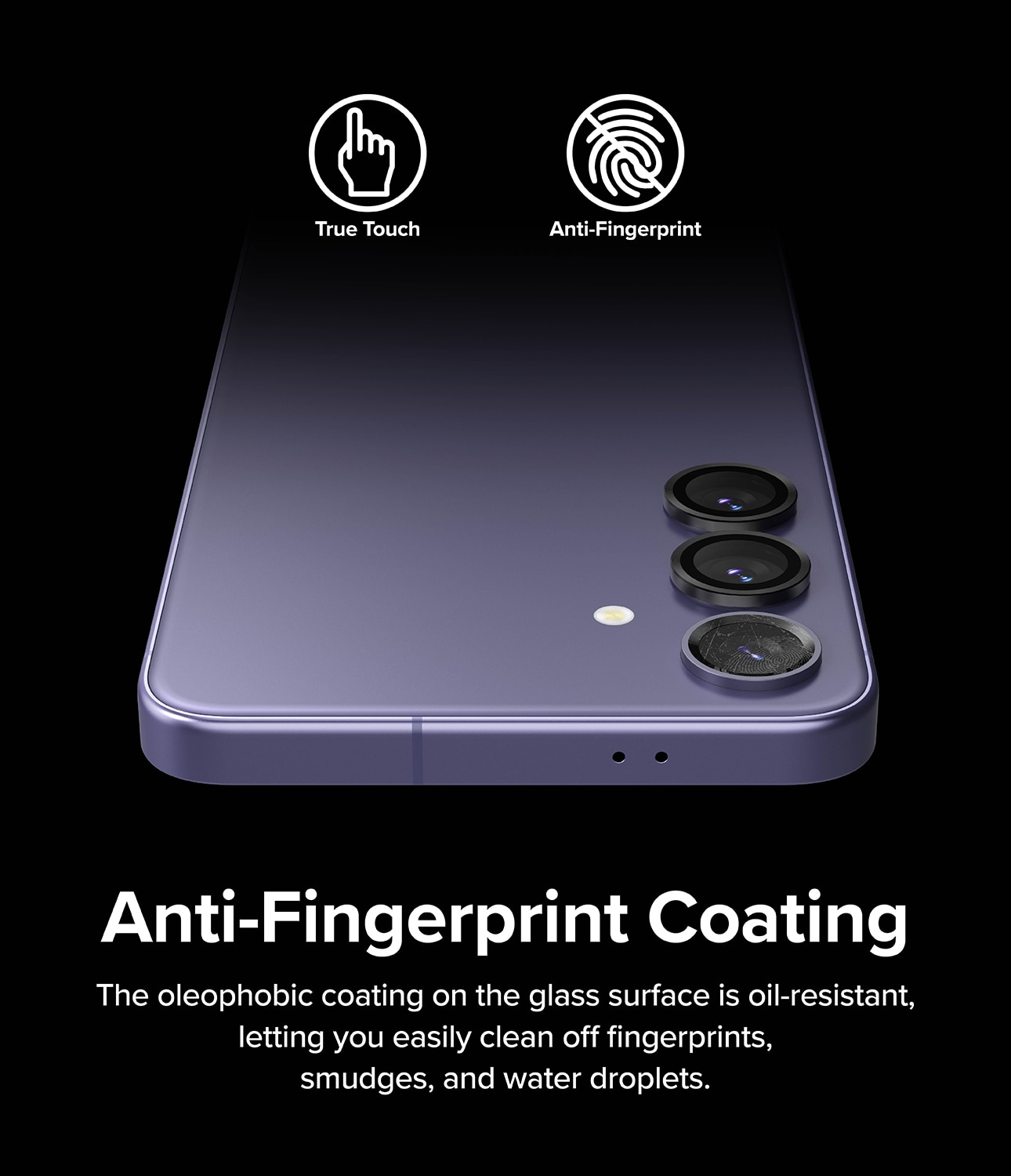 Samsung Galaxy S24 Linsskydd med aluminiumram, svart