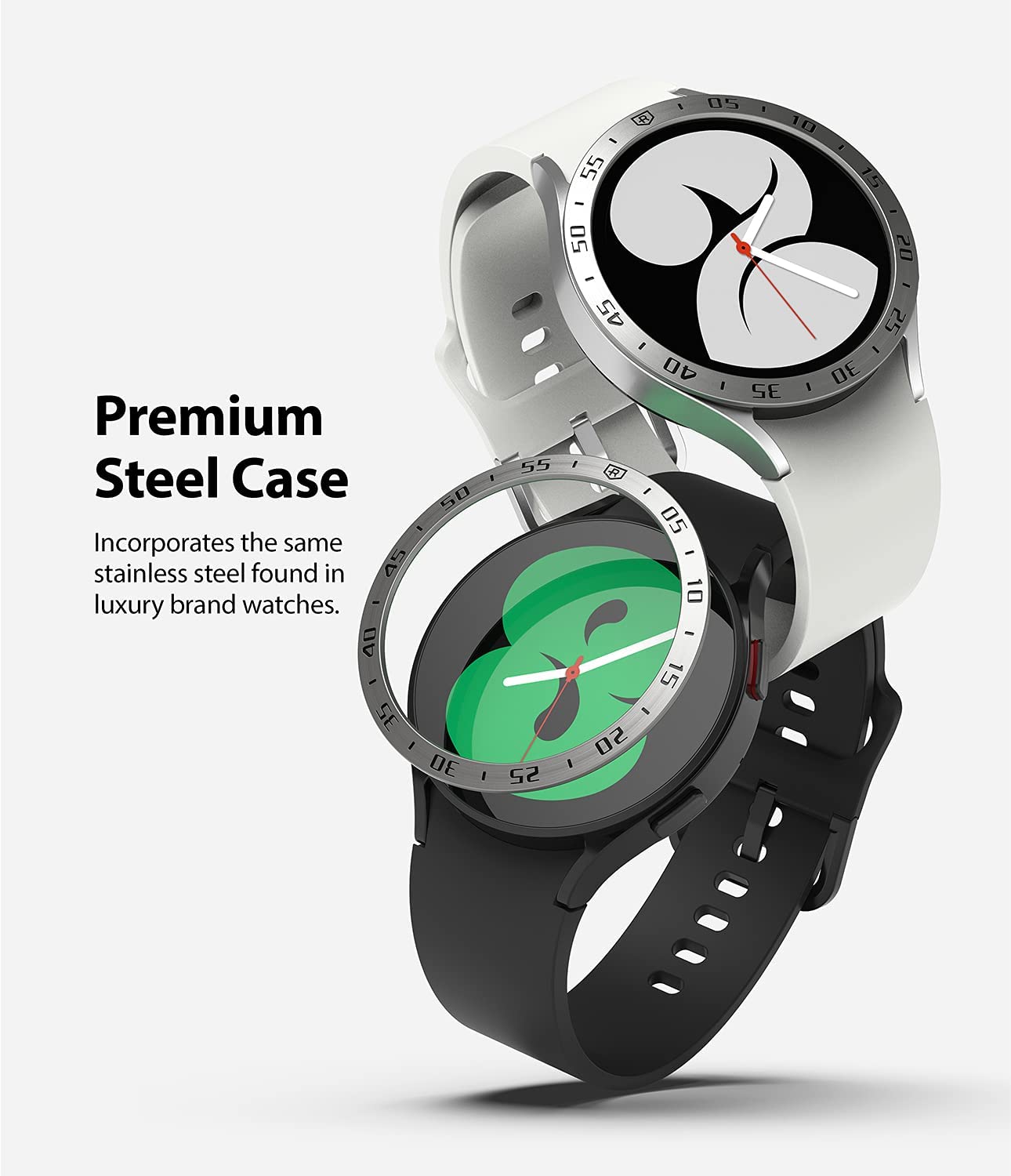 Samsung Galaxy Watch 4 44mm Skyddsram - Bezel Styling Silver