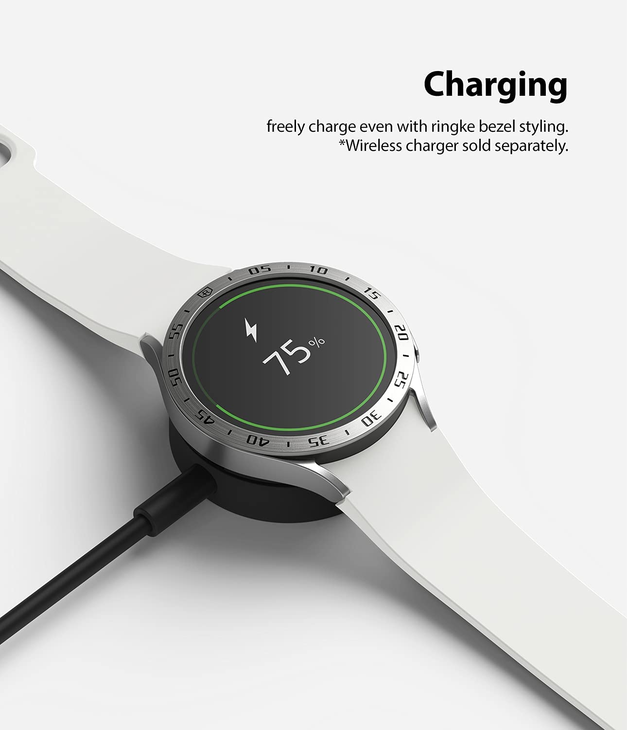 Samsung Galaxy Watch 4 44mm Skyddsram - Bezel Styling Silver