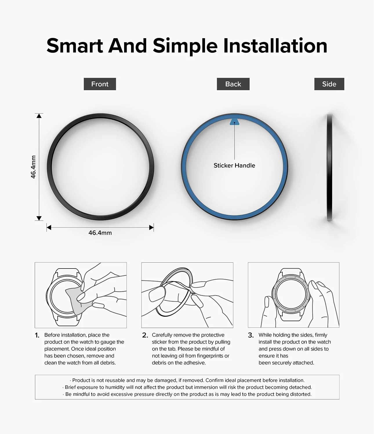 Samsung Galaxy Watch 5 Pro 45mm Skyddsram - Bezel Styling Svart