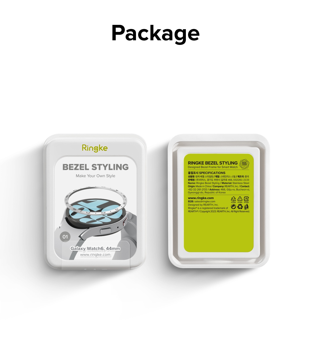 Samsung Galaxy Watch 6 44mm Skyddsram - Bezel Styling Silver