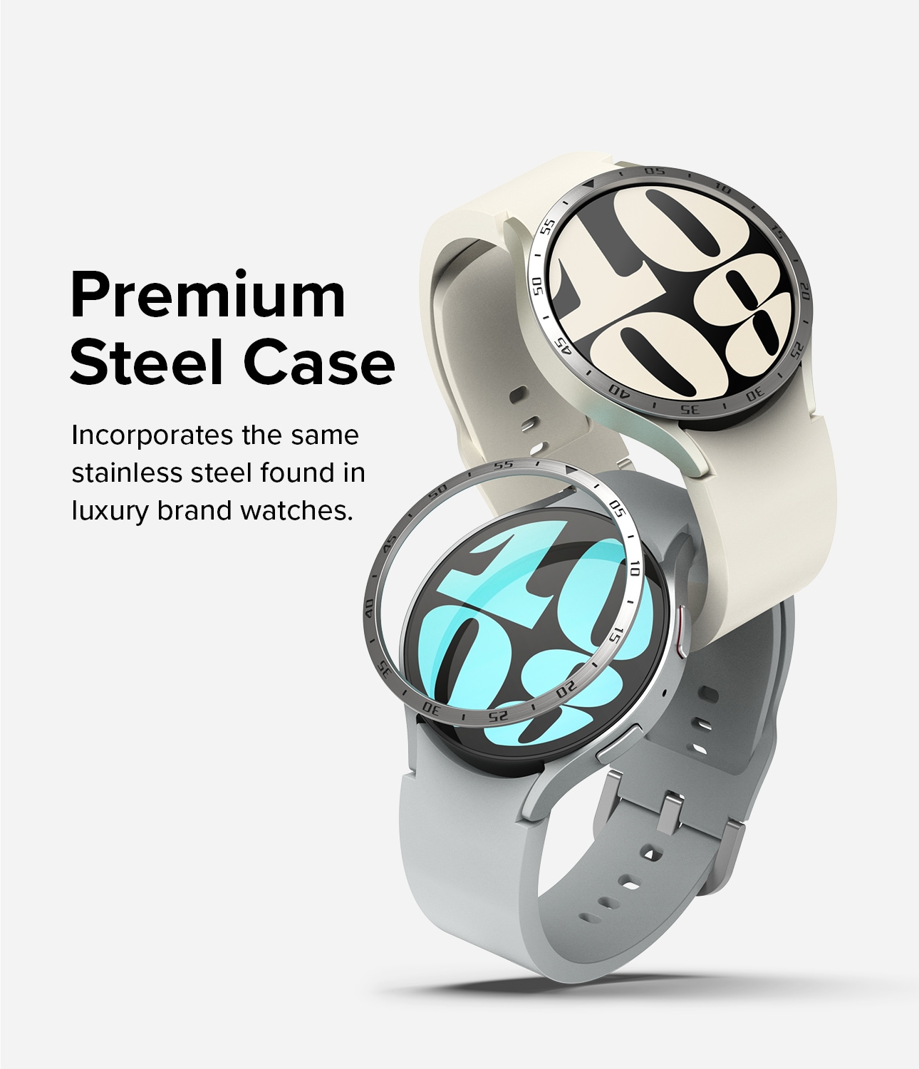 Samsung Galaxy Watch 6 44mm Skyddsram - Bezel Styling Silver