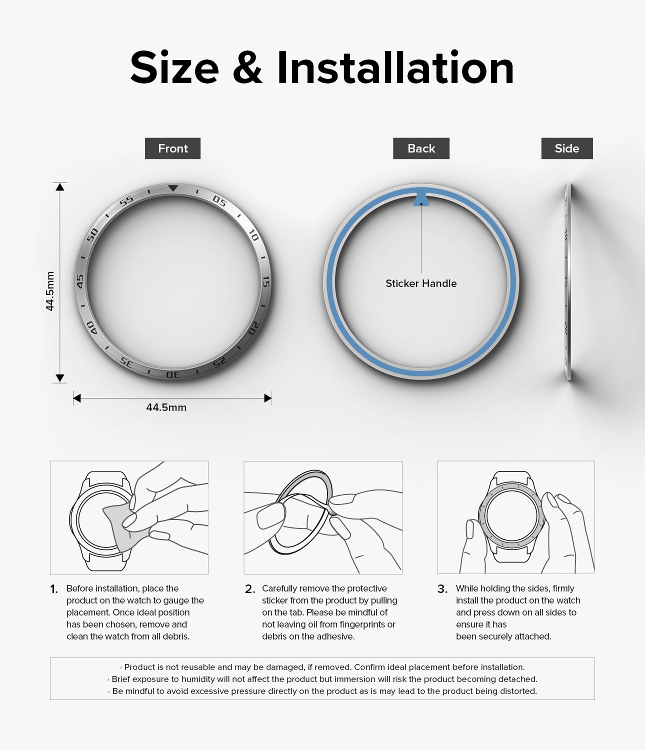 Samsung Galaxy Watch 6 44mm Skyddsram - Bezel Styling Silver