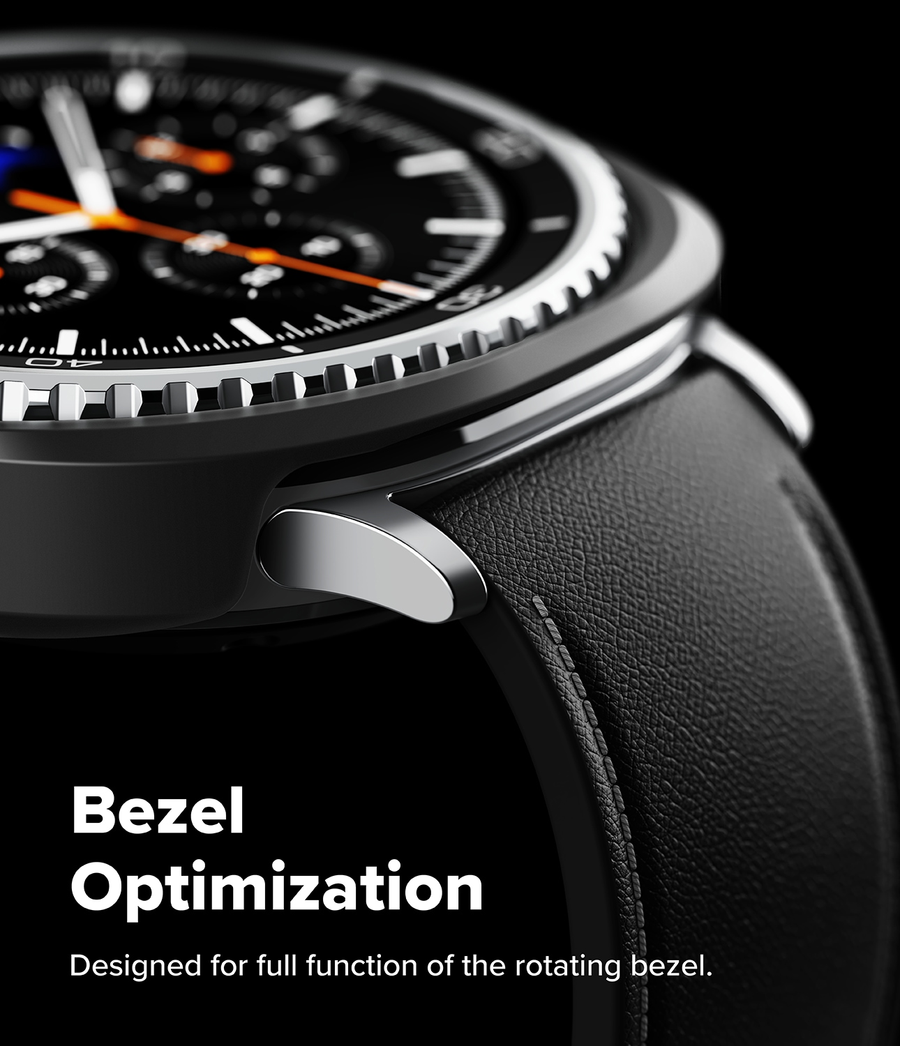 Samsung Galaxy Watch 8 Classic Tunt skal (2-pack), Matte Black & Clear
