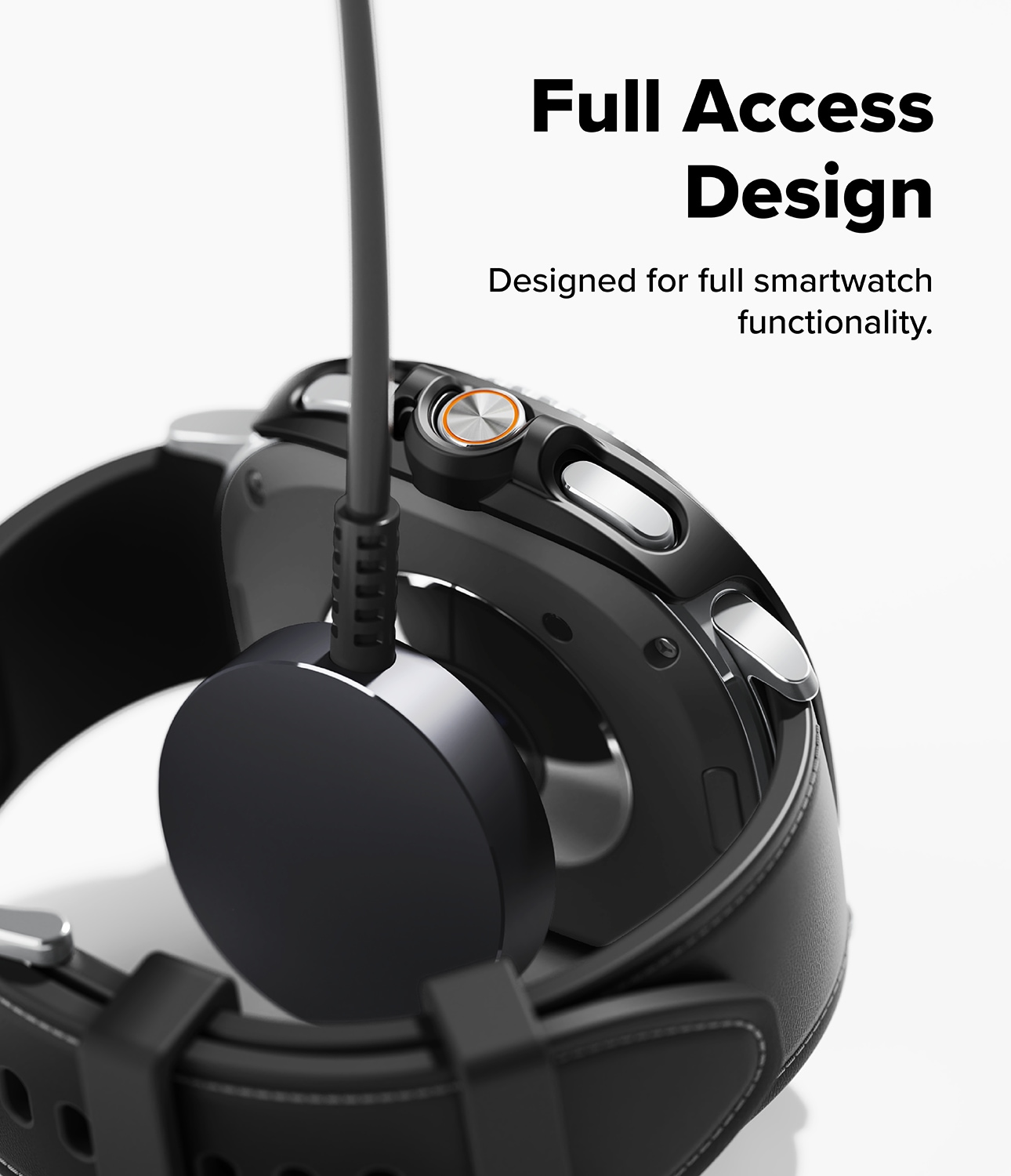 Samsung Galaxy Watch 8 Classic Tunt skal (2-pack), Matte Black & Clear