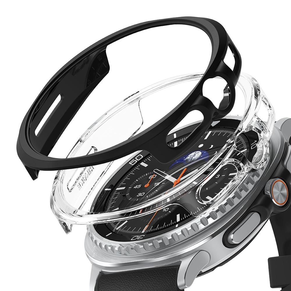 Samsung Galaxy Watch 8 Classic Tunt skal (2-pack), Matte Black & Clear