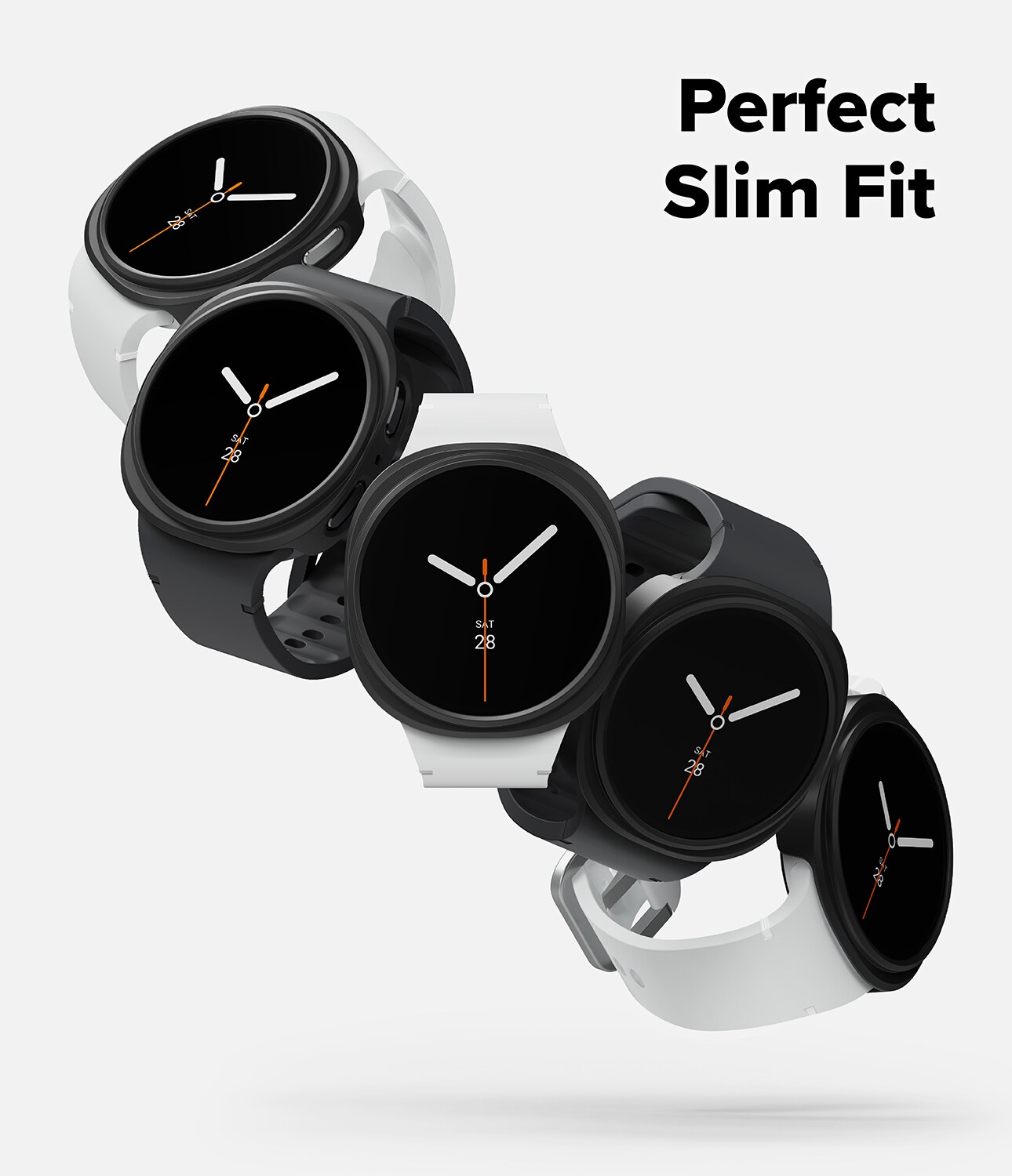 Samsung Galaxy Watch 8 40mm Tunt skal (2-pack), Matte Black & Clear