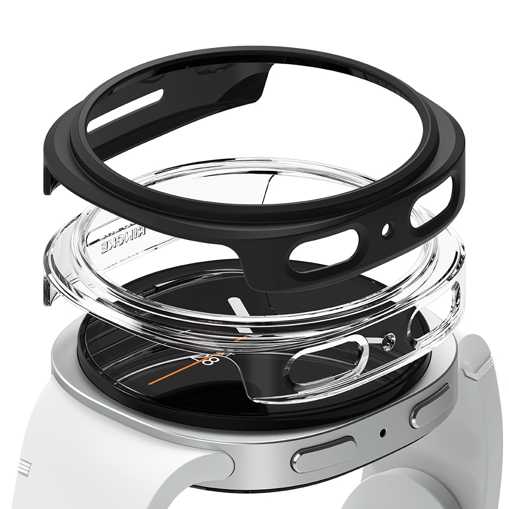 Samsung Galaxy Watch 8 40mm Tunt skal (2-pack), Matte Black & Clear