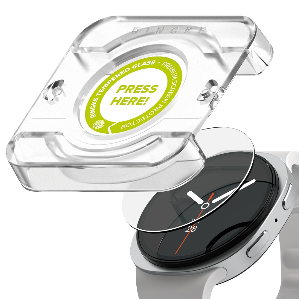 Samsung Galaxy Watch 8 40mm Skärmskydd i glas med monteringsram (2-pack)