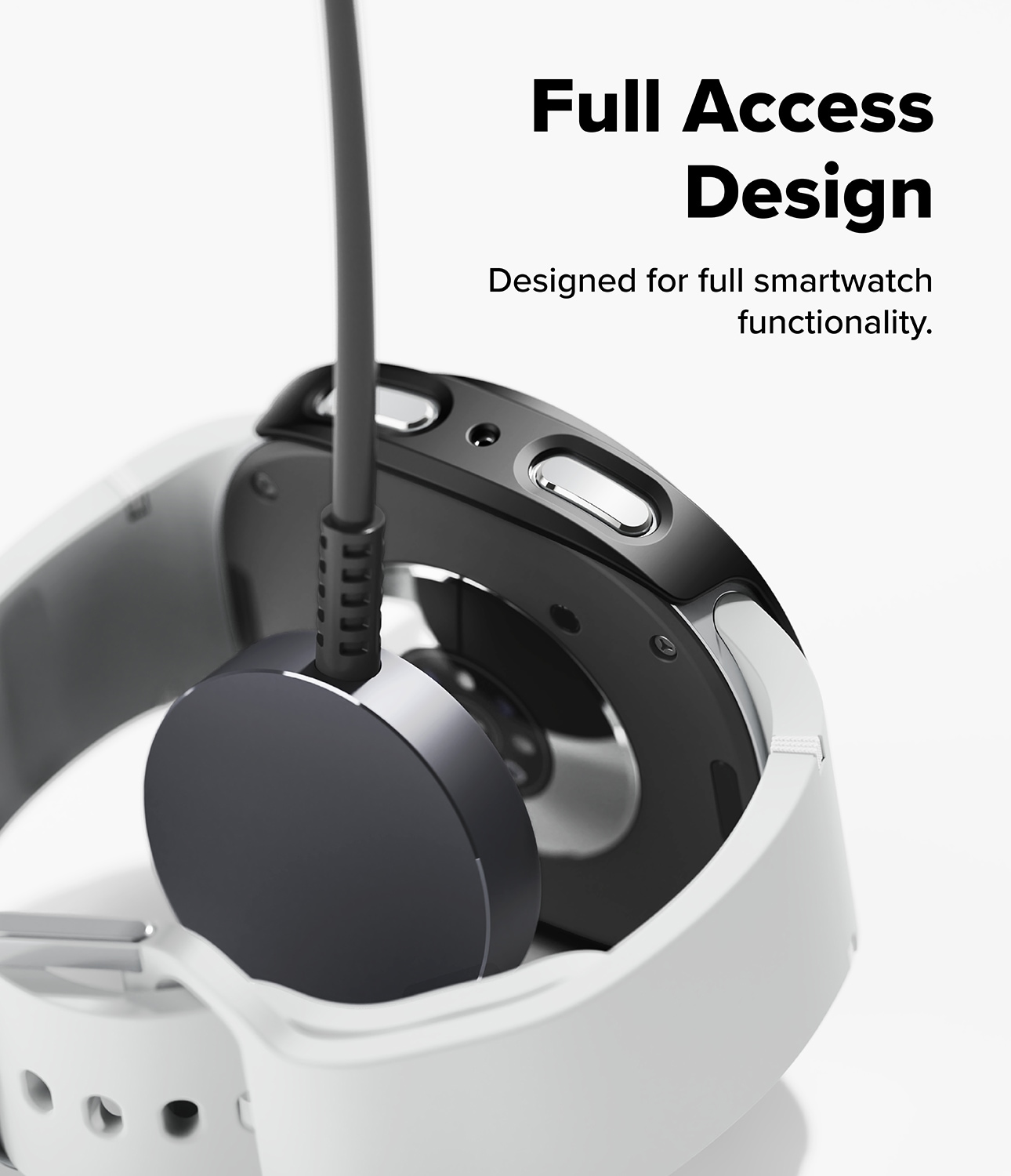 Samsung Galaxy Watch 8 44mm Tunt skal (2-pack), Matte Black & Clear