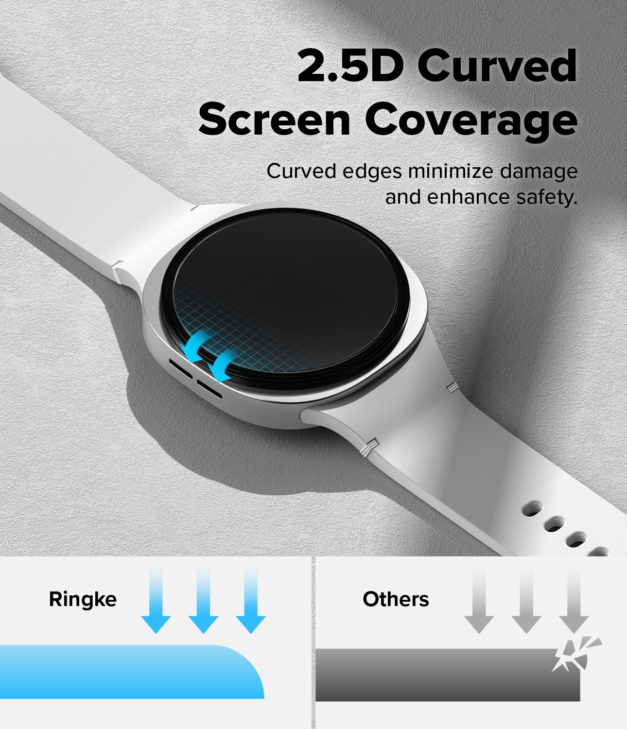 Samsung Galaxy Watch 8 Classic Skärmskydd i glas med monteringsram (2-pack)