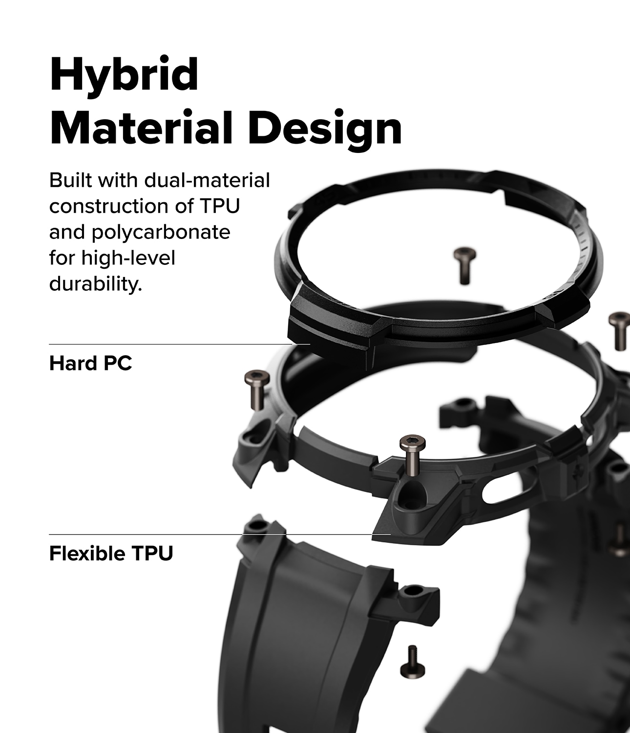 Samsung Galaxy Watch 8 44mm Rugged Gear Skal & Armband, All Black