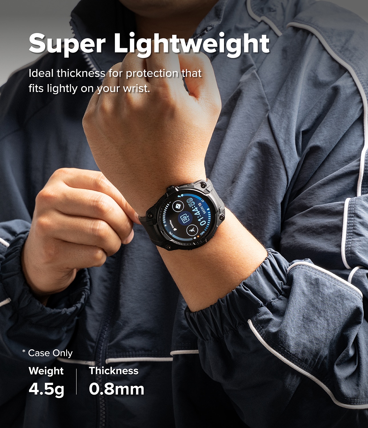 Samsung Galaxy Watch 8 44mm Rugged Gear Skal & Armband, All Black