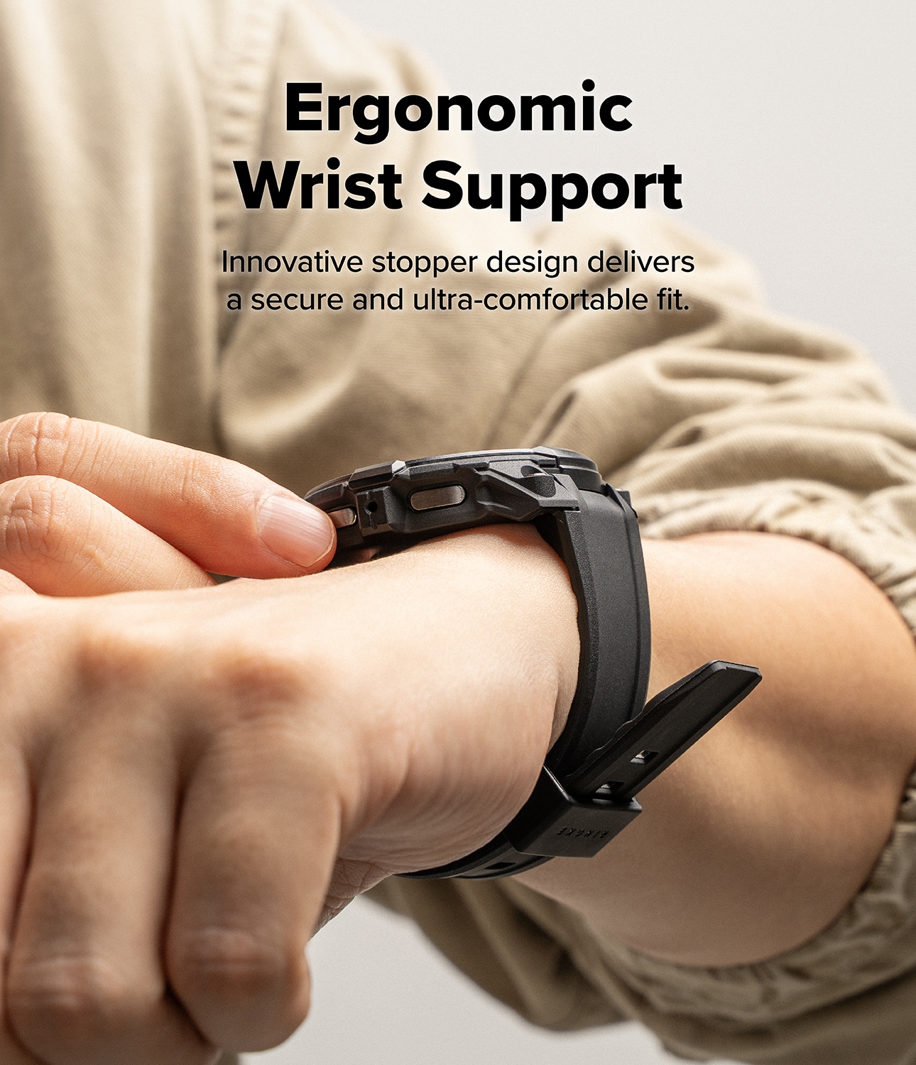 Samsung Galaxy Watch 8 44mm Rugged Gear Skal & Armband, All Black