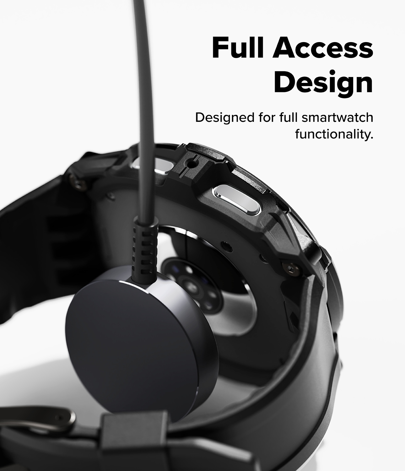 Samsung Galaxy Watch 8 44mm Rugged Gear Skal & Armband, All Black