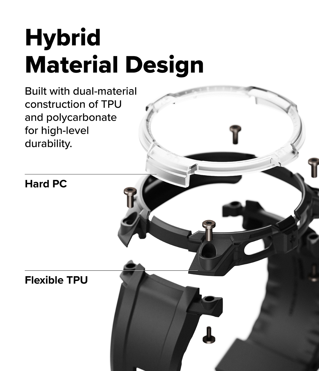 Samsung Galaxy Watch 8 44mm Rugged Gear Skal & Armband, Svart