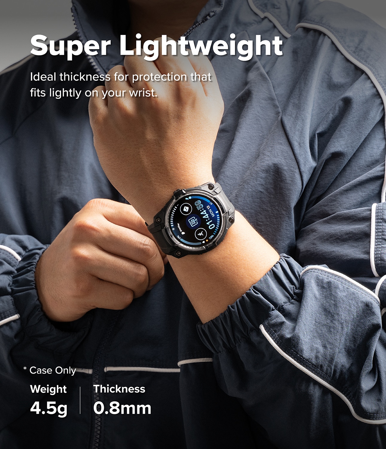 Samsung Galaxy Watch 8 44mm Rugged Gear Skal & Armband, Svart