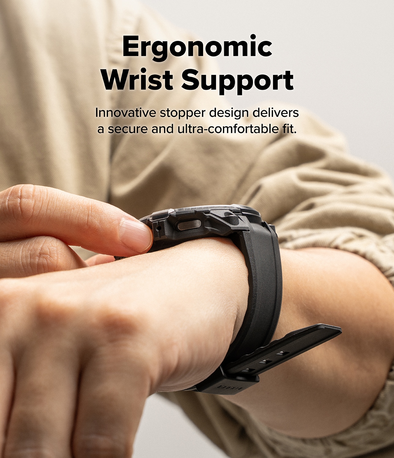 Samsung Galaxy Watch 8 44mm Rugged Gear Skal & Armband, Svart