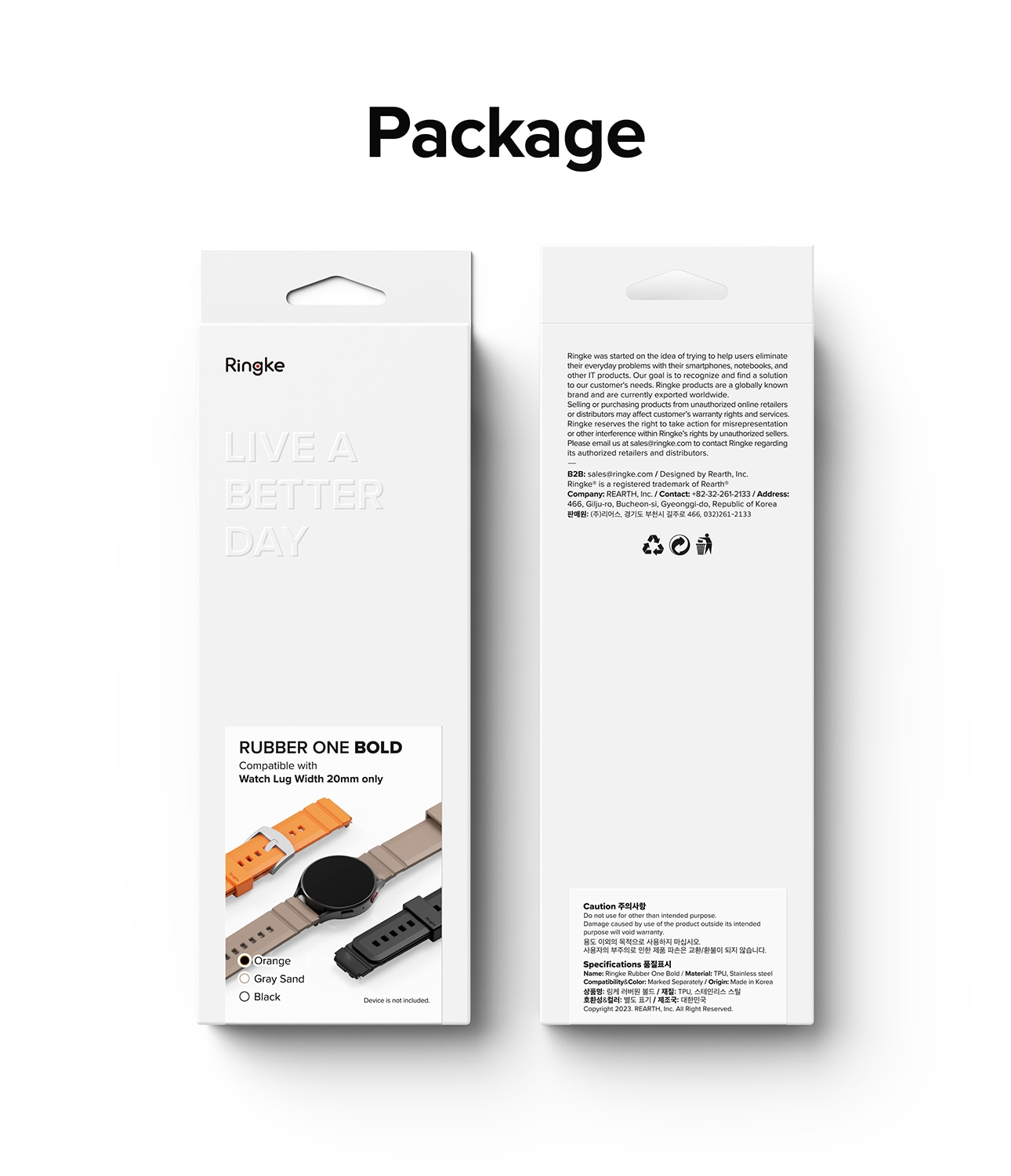 Samsung Galaxy Watch FE Armband Rubber One Bold Orange