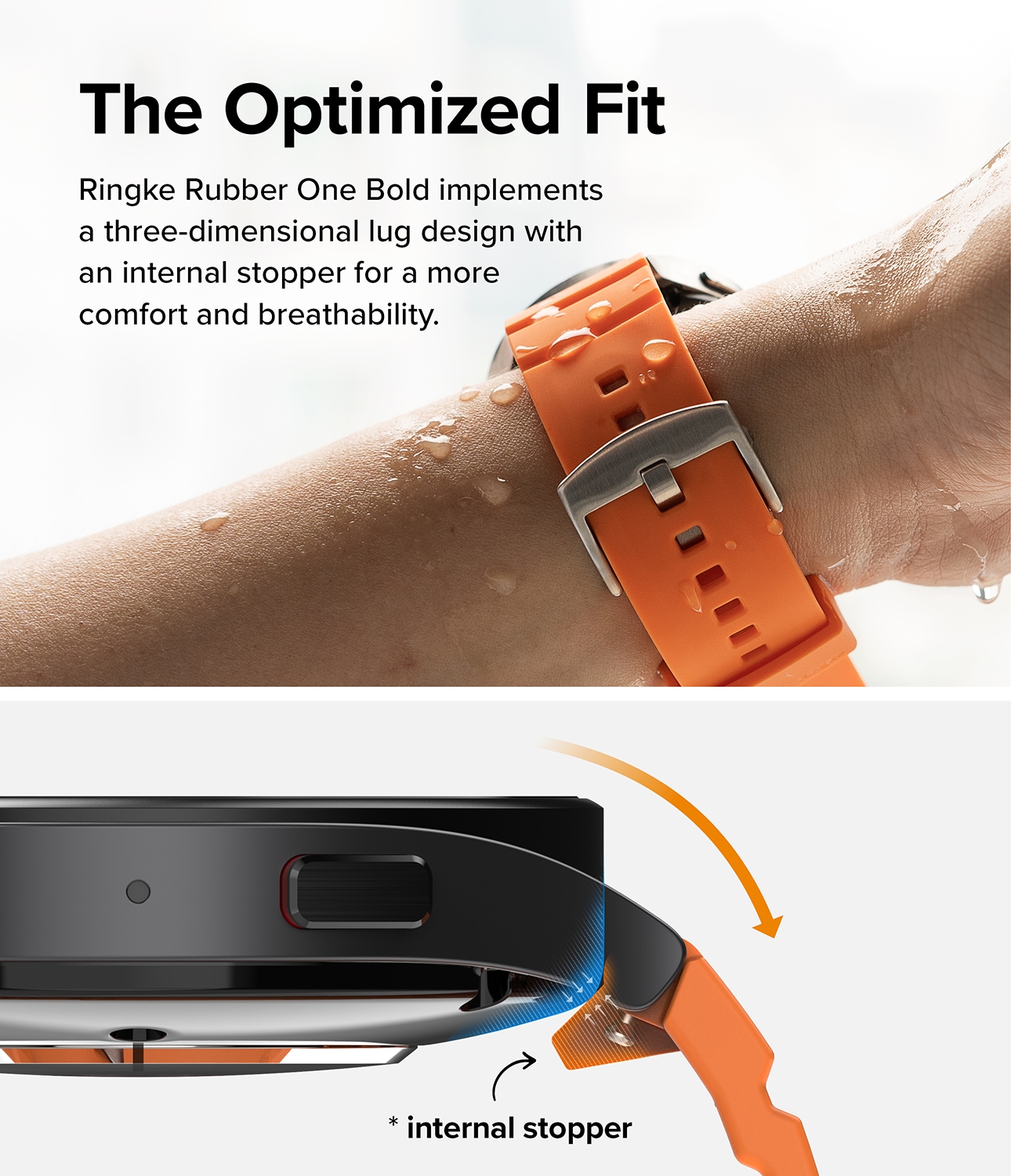Samsung Galaxy Watch FE Armband Rubber One Bold Orange