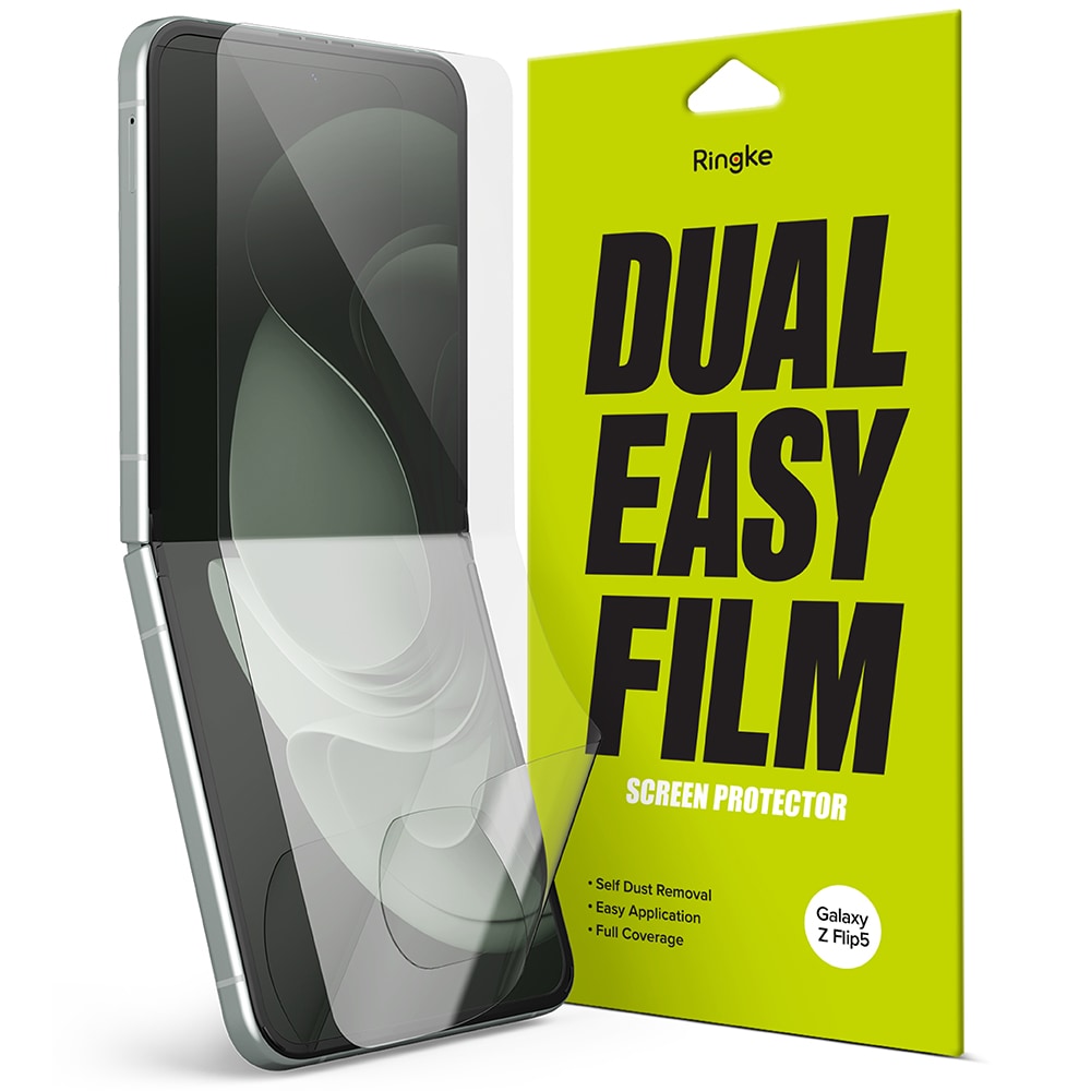 Samsung Galaxy Z Flip 5 Skärmskydd skyddsfilm - Dual Easy (2-pack)