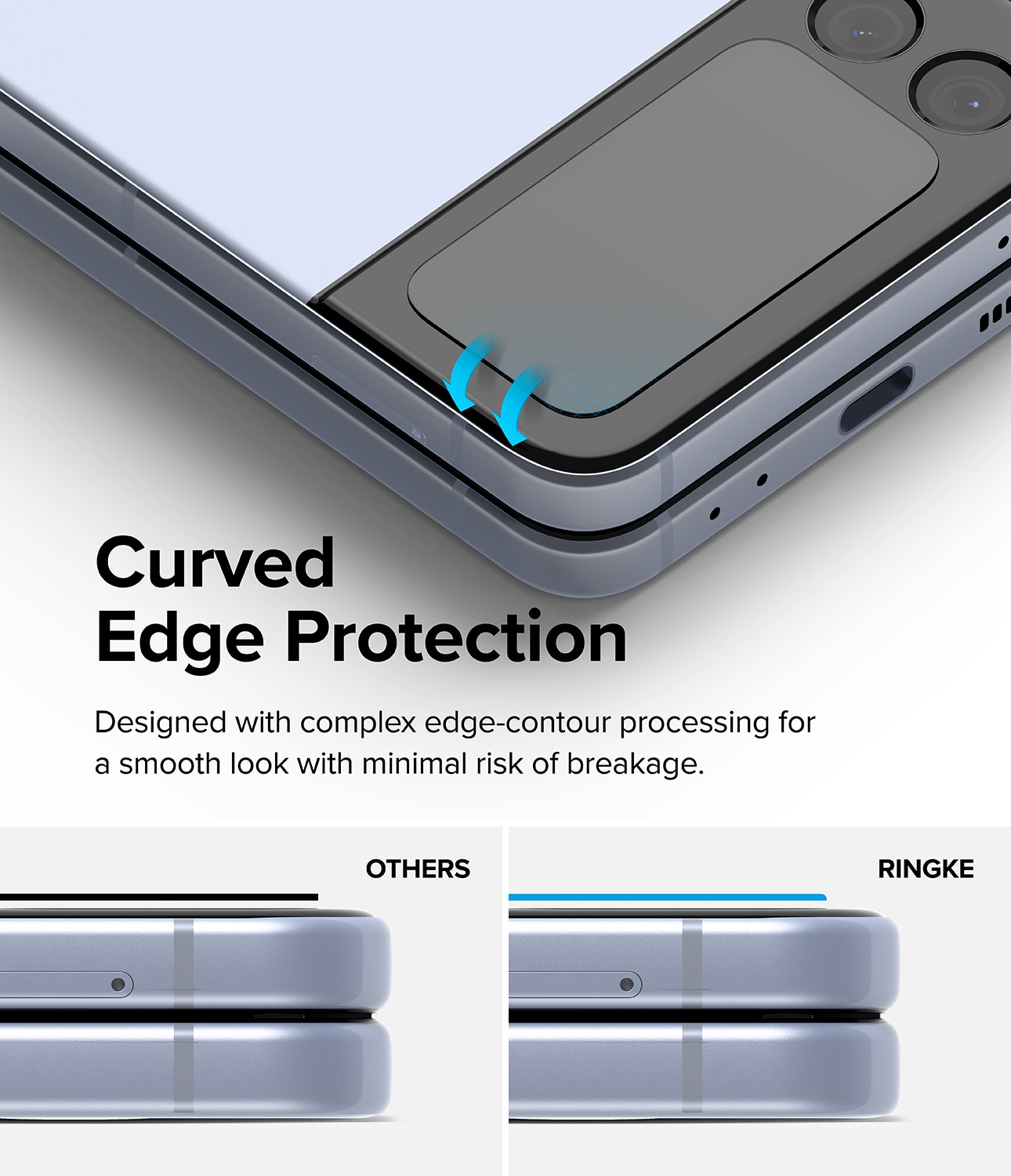 Samsung Galaxy Z Flip 4 Ytterskärmskydd i glas (3-pack)