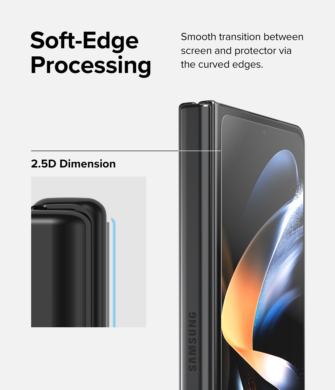 Samsung Galaxy Z Fold 5 Ytterskärmskydd i glas