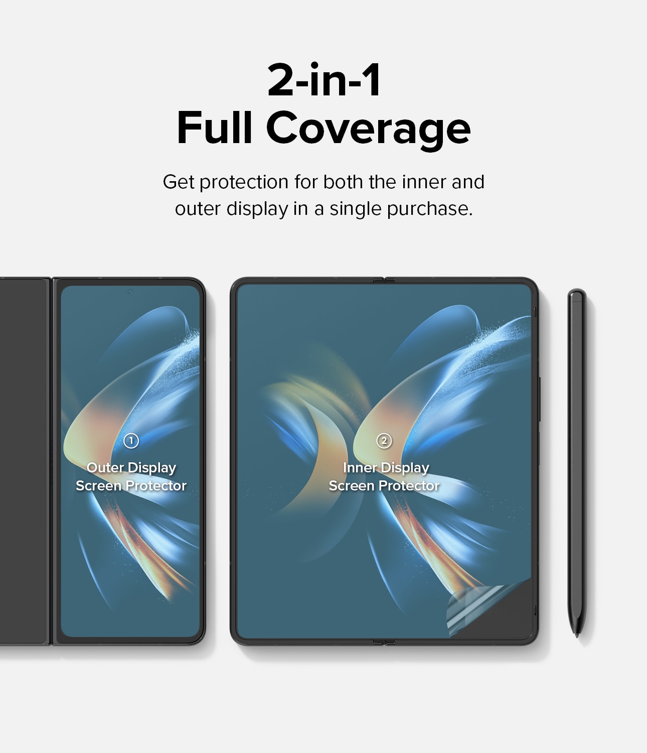 Samsung Galaxy Z Fold 4 Skärmskydd skyddsfilm - Dual Easy