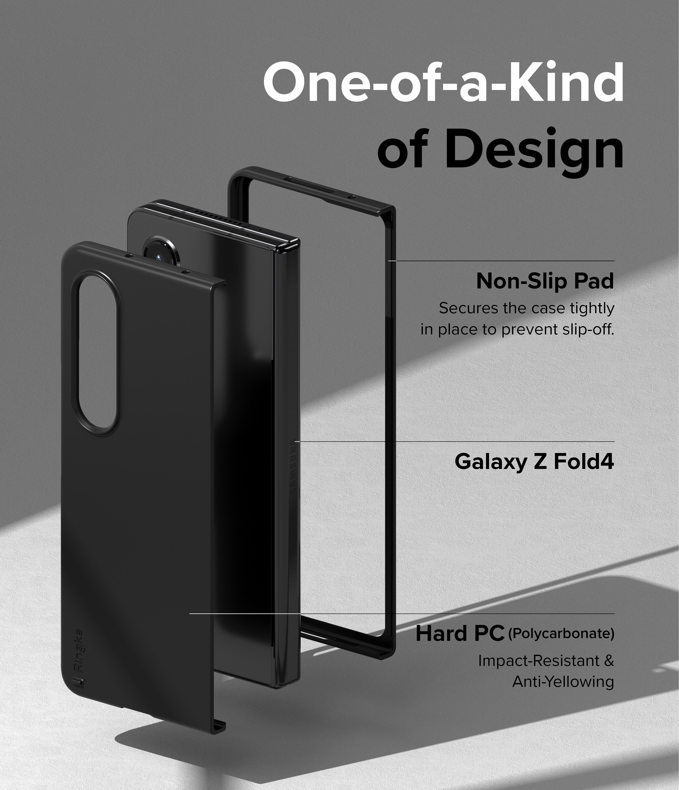 Samsung Galaxy Z Fold 4 Slim Skal, Svart
