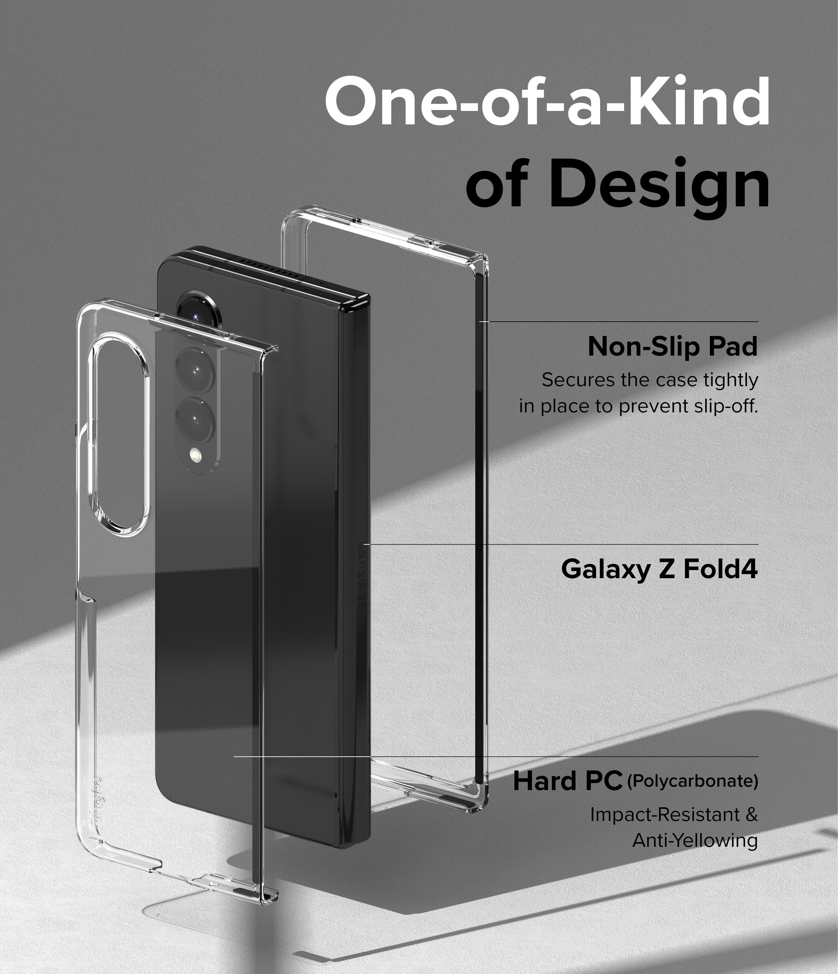 Samsung Galaxy Z Fold 4 Slim Skal, Genomskinlig