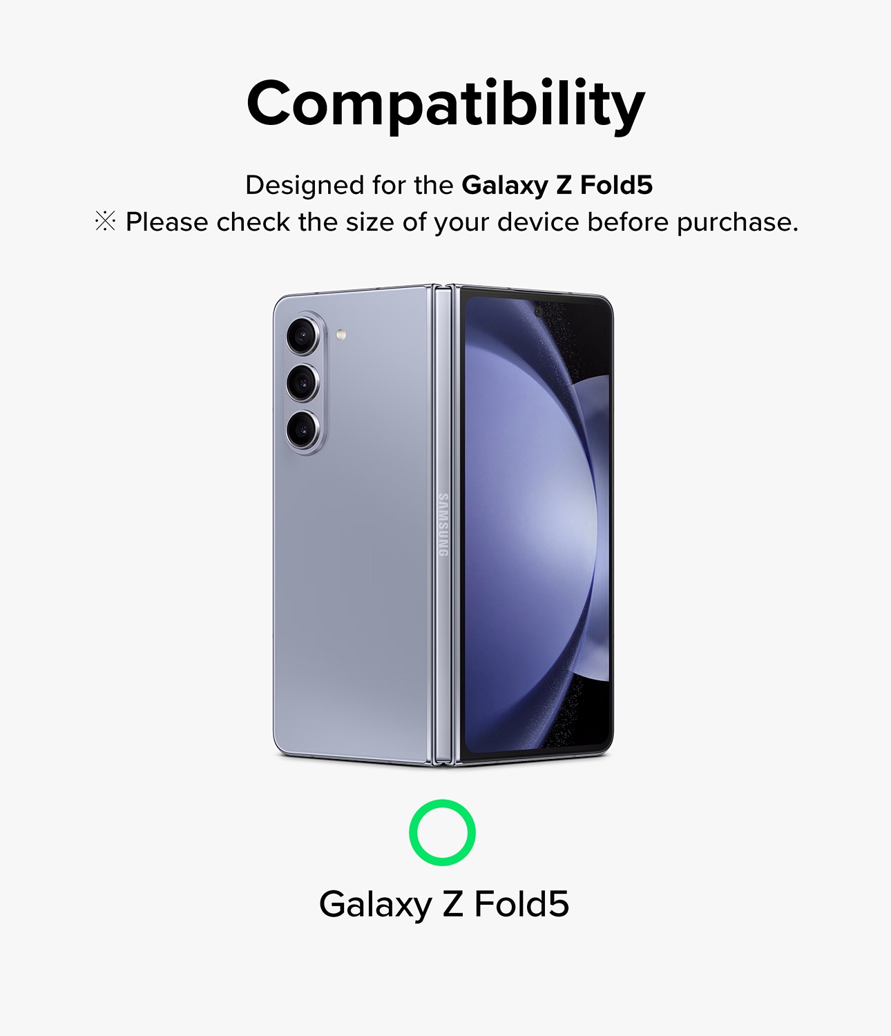 Samsung Galaxy Z Fold 5 Linsskydd med aluminiumram, Svart