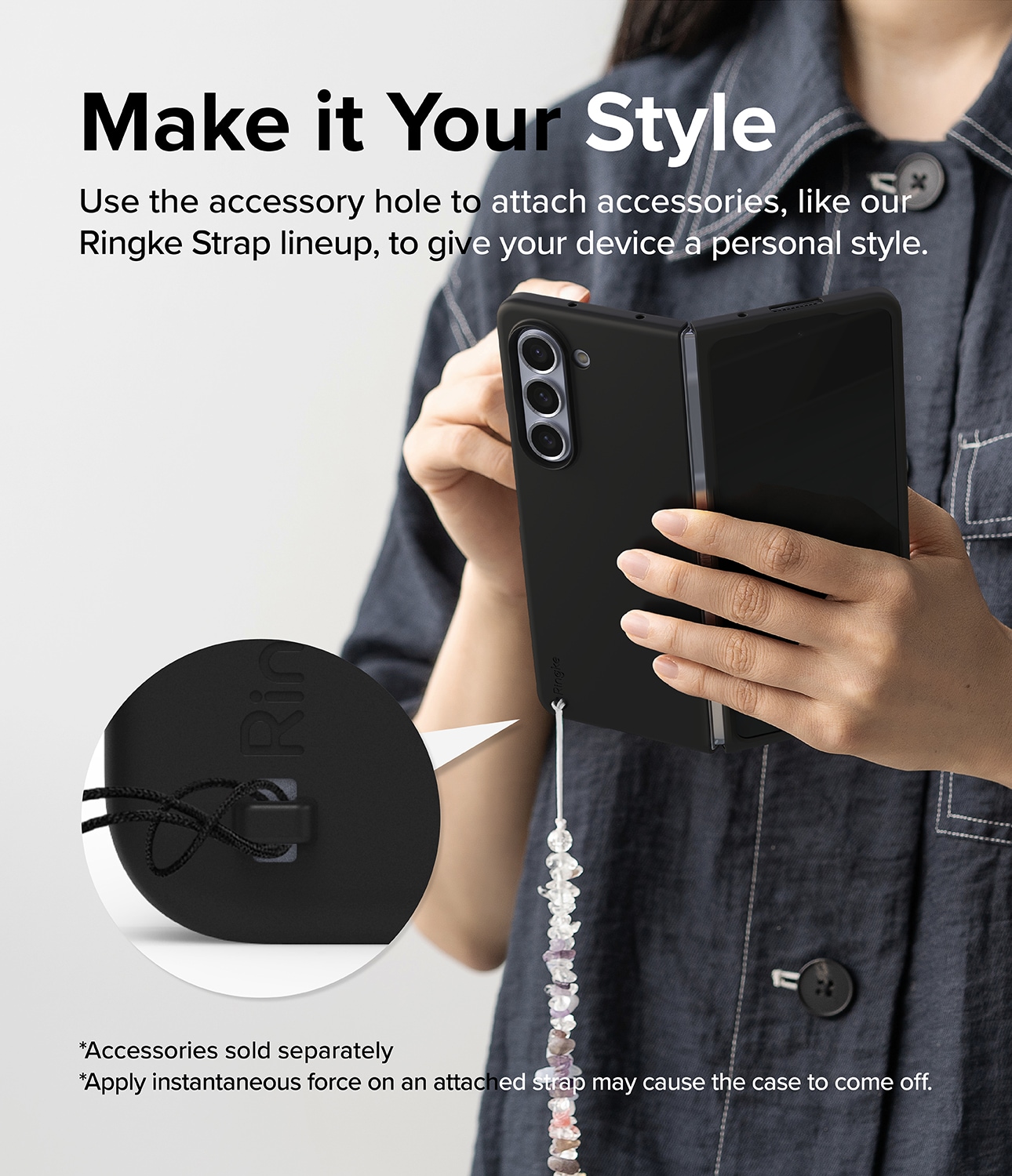 Samsung Galaxy Z Fold 5 Slim Skal, Svart