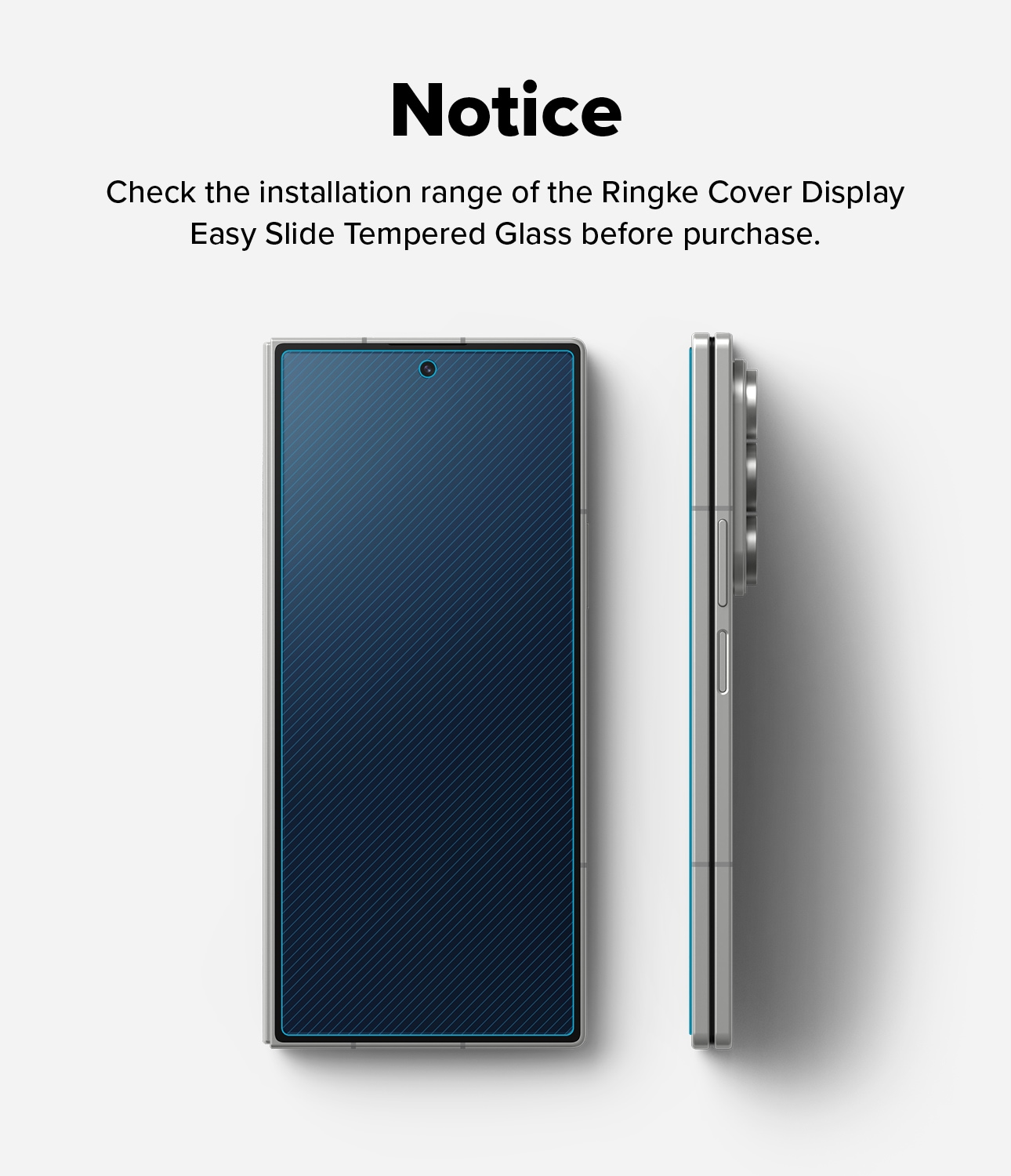 Samsung Galaxy Z Fold 7 Ytterskärmskydd i glas med monteringsram (2-pack)