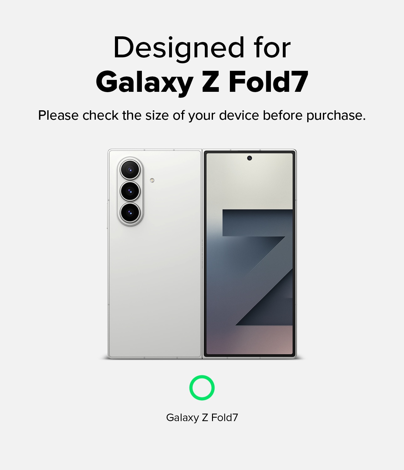 Samsung Galaxy Z Fold 7 Ytterskärmskydd i glas med monteringsram (2-pack)