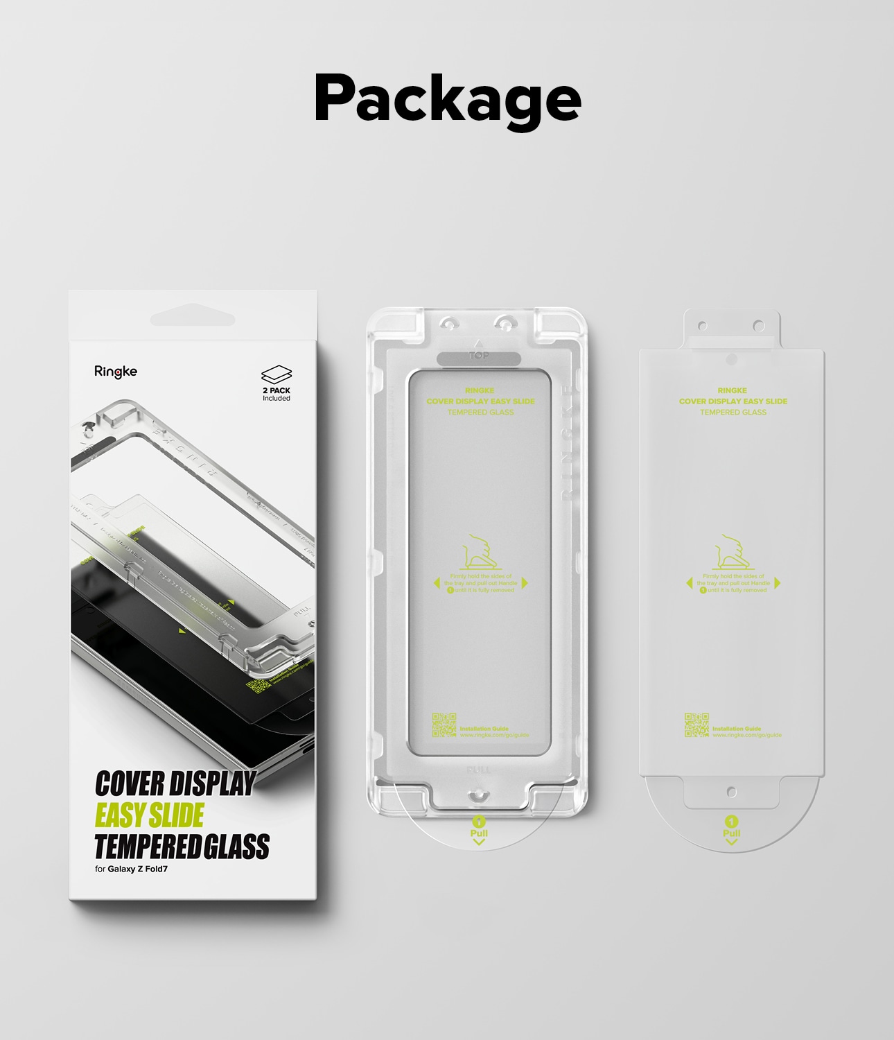 Samsung Galaxy Z Fold 7 Ytterskärmskydd i glas med monteringsram (2-pack)