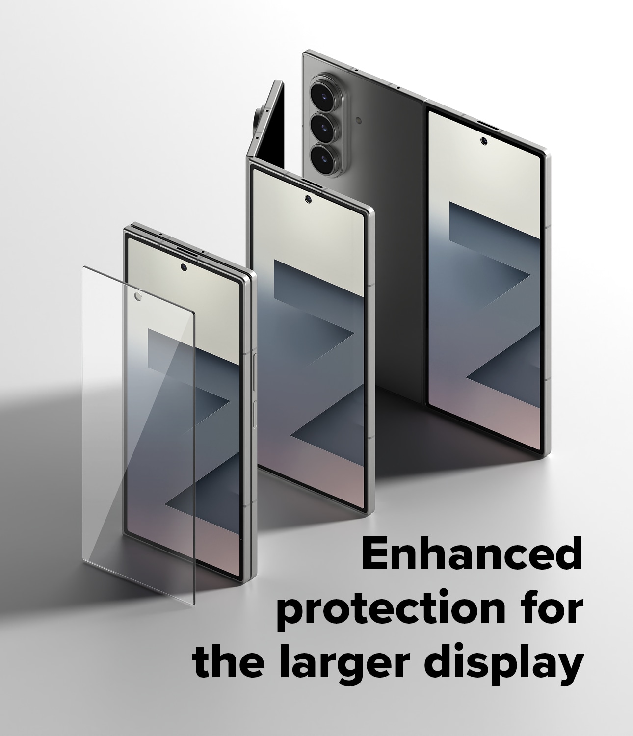 Samsung Galaxy Z Fold 7 Ytterskärmskydd i glas med monteringsram (2-pack)
