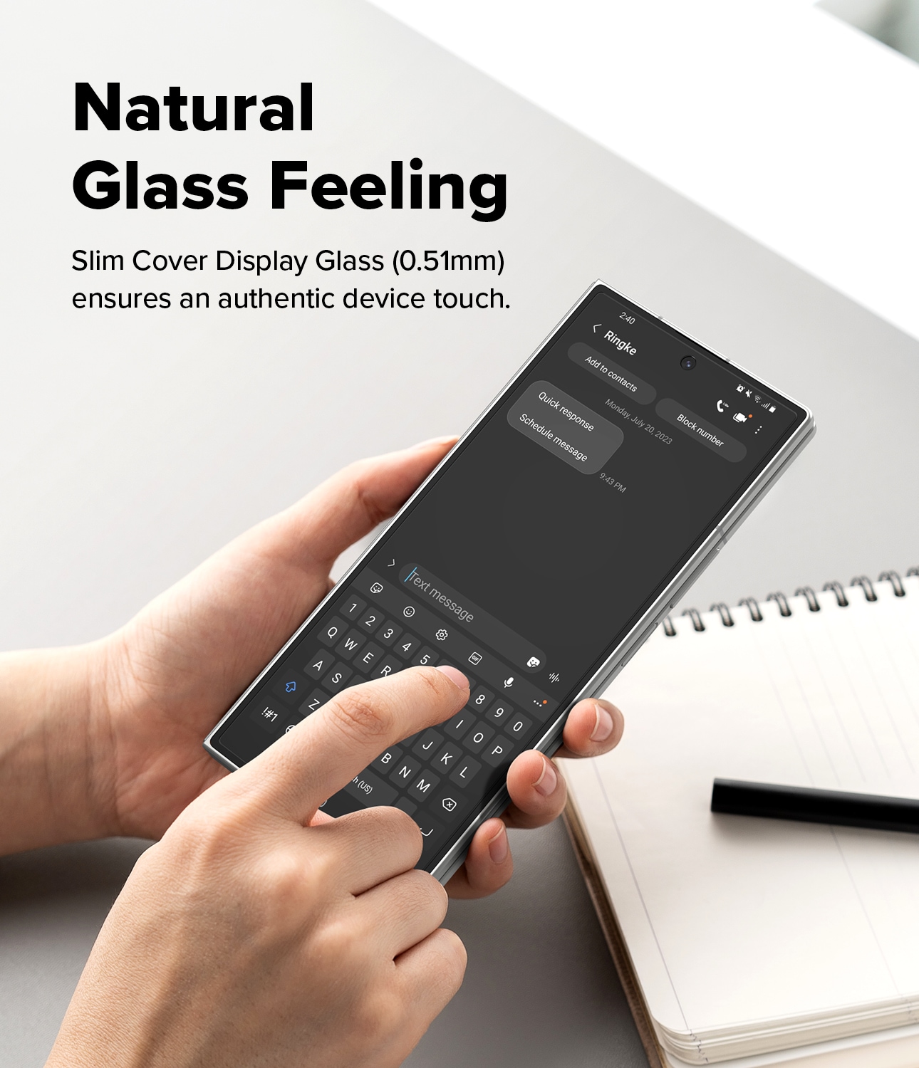 Samsung Galaxy Z Fold 7 Ytterskärmskydd i glas med monteringsram (2-pack)